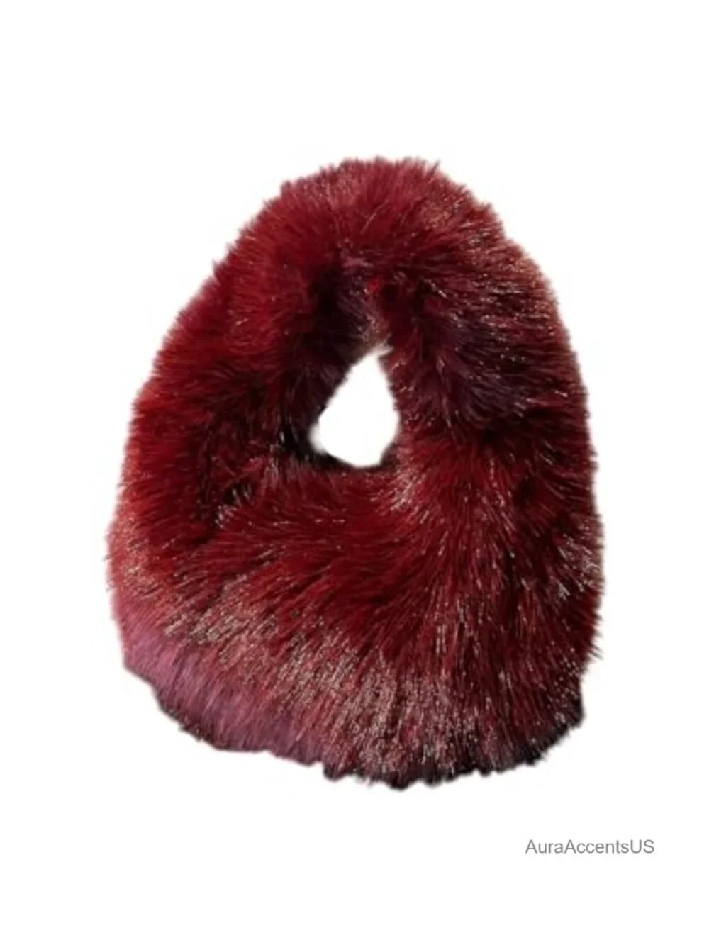 Faux Fur Hobo Bag Plush Fuzzy Soft Evening Party Furry Handbag
